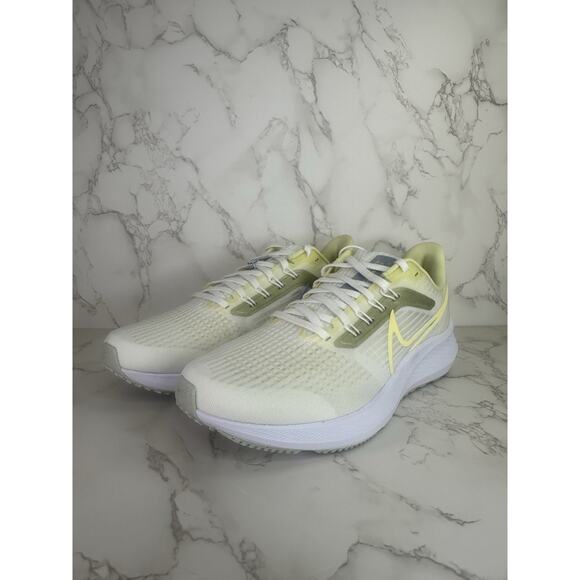 Nike Women's 7.5 Air Zoom Pegasus 39 Sail/Citron Tint Running Shoes FD0796-100 - Picture 2 of 7